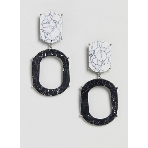 ASOS Jewelry - ASOS Marble Effect Double Drop Earrings